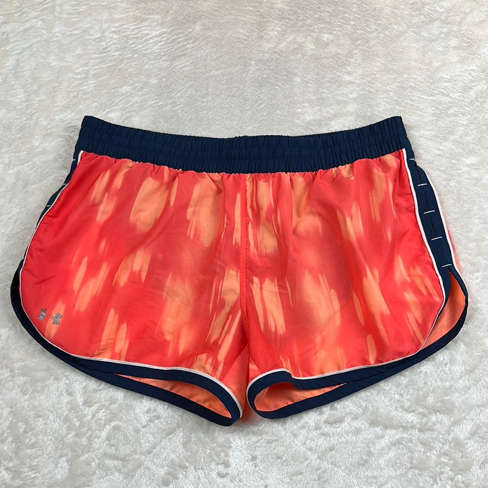 Under Armour Women's Red and Orange Athletic Shorts